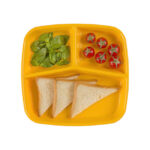 بشقاب پلاستیکی سه خانه لیمون