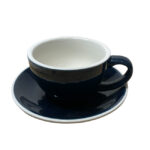 فنجان و نعلبکی رنگی لته خوری سرامیکی - Image 3