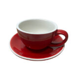 فنجان و نعلبکی رنگی لته خوری سرامیکی - Image 7