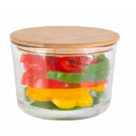 ظروف فریزری و نگهدارنده شیشه ای درب چوبی زیباسازان - Image 2