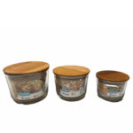 ظروف فریزری و نگهدارنده شیشه ای درب چوبی زیباسازان - Image 4