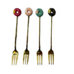 قاشق و چنگال دسر طرح دونات - Image 2