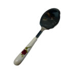 کفگیر و ملاقه و قاشق دسته سرامیکی white pine طرح گل رز قرمز - Image 9