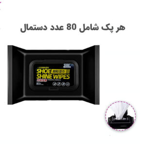 دستمال مرطوب کفش ضد آلودگی 80pc